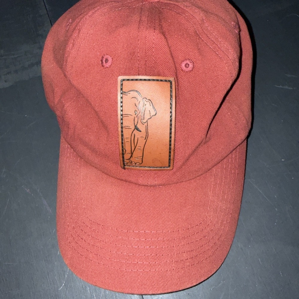 Cap 90s Elephant Cap Orange Relaxed Fit Dad Hat Strapback
